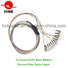 12 Cores Bare Ribbon Fan-out Pigtail